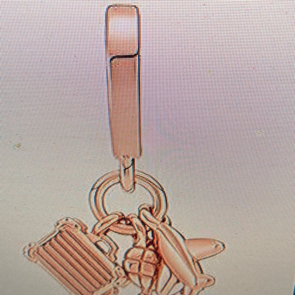 Pandora Rose Gold Travel Charm with Pink Heart - Picture 3 of 5